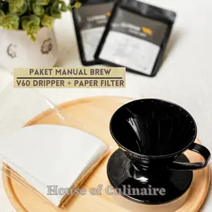 Paket V60 Dripper Paper Filter Paket Manual Brew Coffee Kopi Dripper