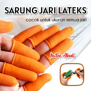 Sarung Jari Tangan Karet / Lateks - Latex Rubber Fingers Glove