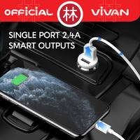 Gambar Vivan VCC01 Small Car Charger Dual Port USB 2.4A With Cable Micro USB - Putih dari Liem Group Kota Administrasi Jakarta Barat 2 Tokopedia