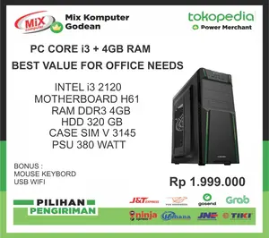 PC RAKITAN Core i3 2130 + 4GB RAM (Best Value For Office Needs)