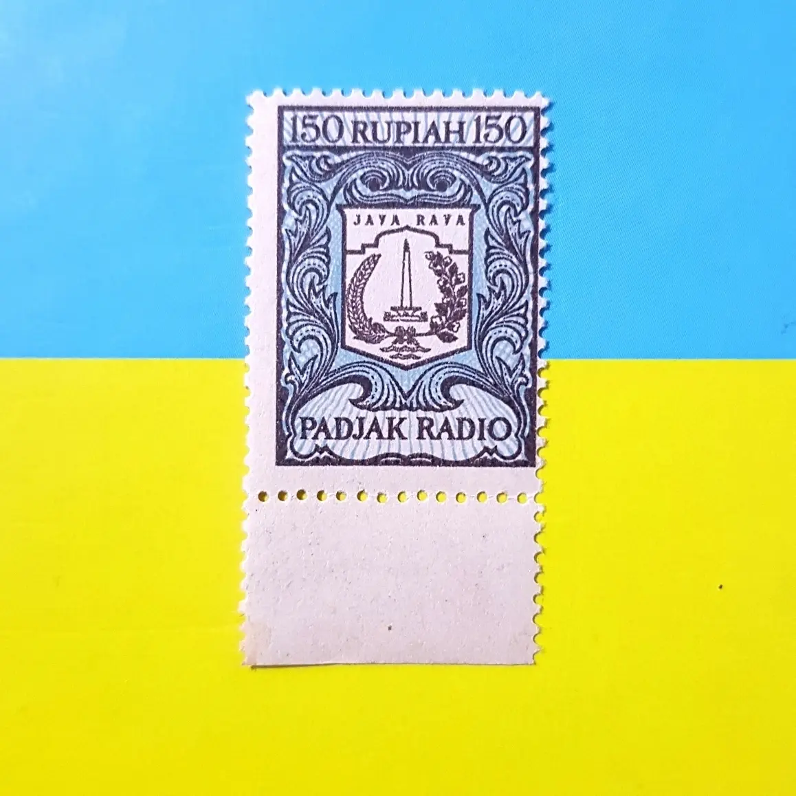 Perangko/Prangko revenue, PADJAK RADIO. 150 Rupiah. Jaya Raya - DKI