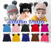 Gambar CIPUT POM POM FREE NAMA ANAK Rajut Fashion dari AuliaTopi Kab. Bandung 1 Tokopedia