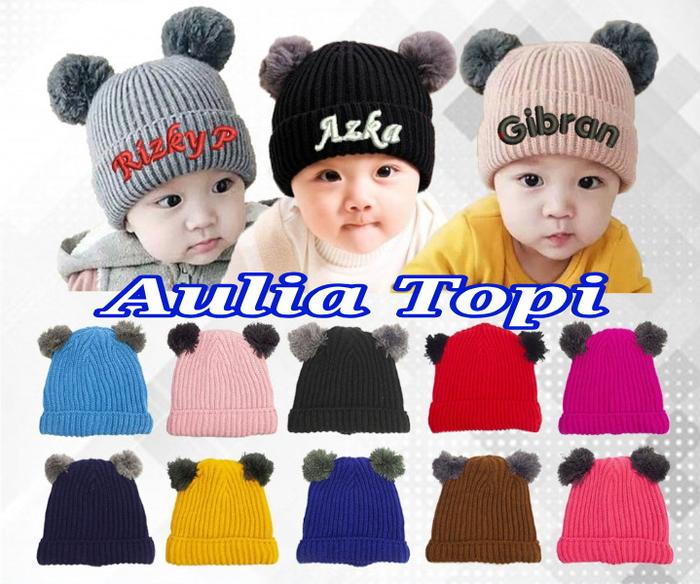 Gambar CIPUT POM POM FREE NAMA ANAK Rajut Fashion dari AuliaTopi Kab. Bandung Tokopedia