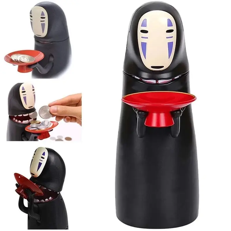 Spirited Away Kaonashi No-face Piggy Bank Toy Automatic Eaten Coin Ban 2