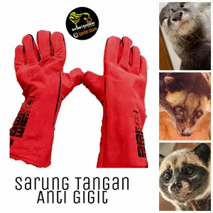 Sarung Tangan Kulit Tebal Anti Gigit Musang Otter Garangan Elang Owl