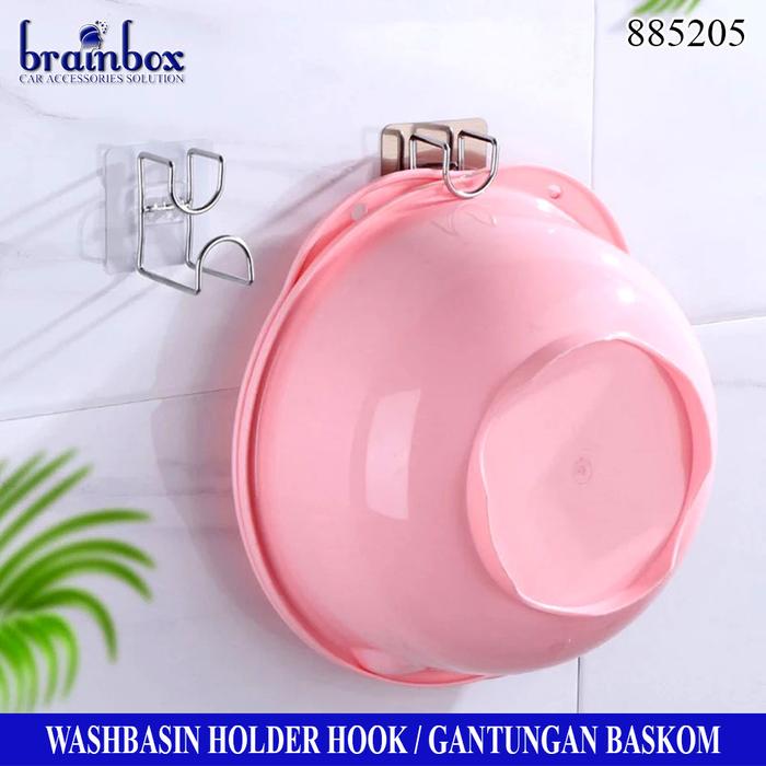 Gambar Baskin Hanger Gantungan Tempel Stainless Baskom Ember Serbaguna Hanger dari Brainbox Car and Home Kota Batam Tokopedia