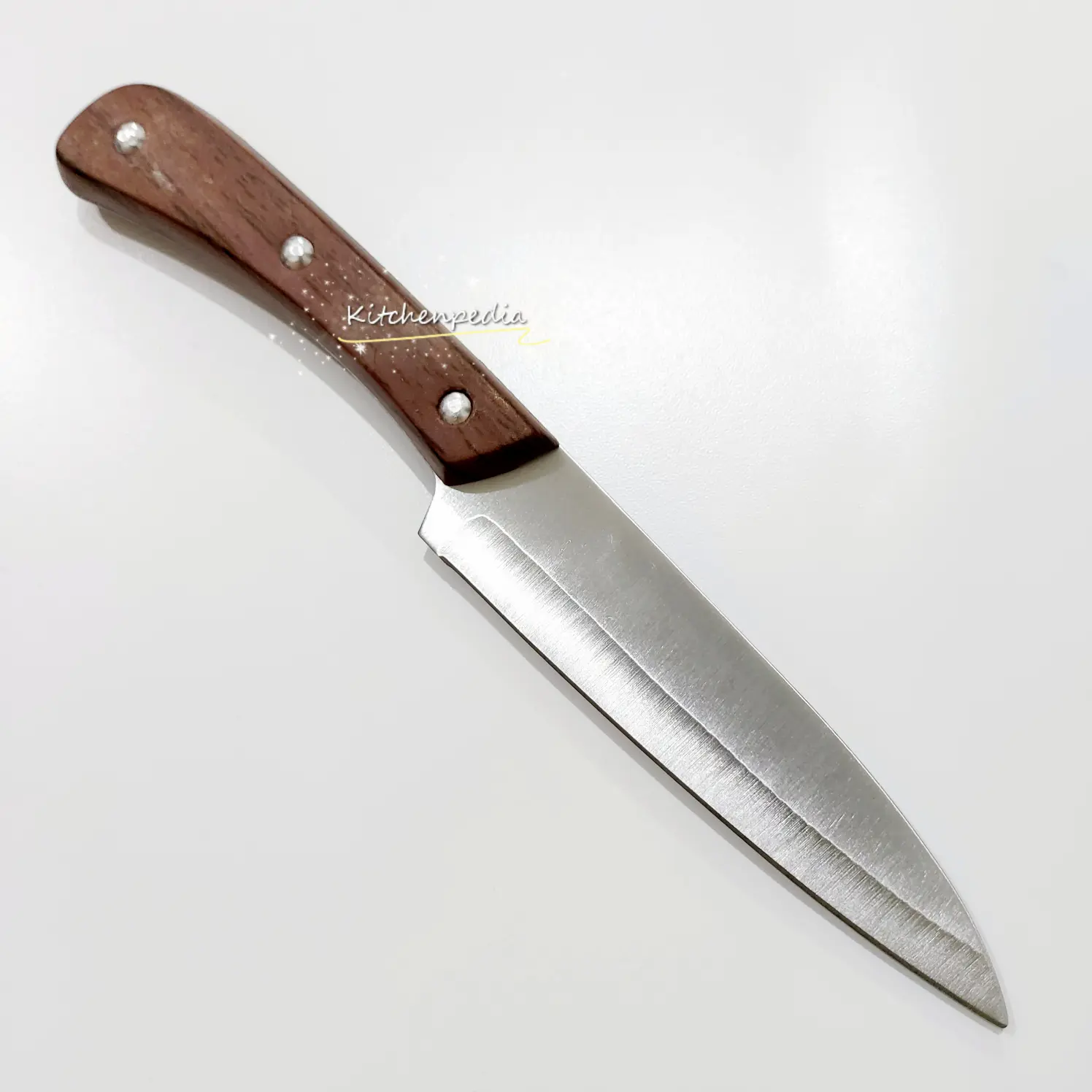 Pisau Dapur Stainless Steel Pengiris Sayur Pemotong Knife Gagang Kayu