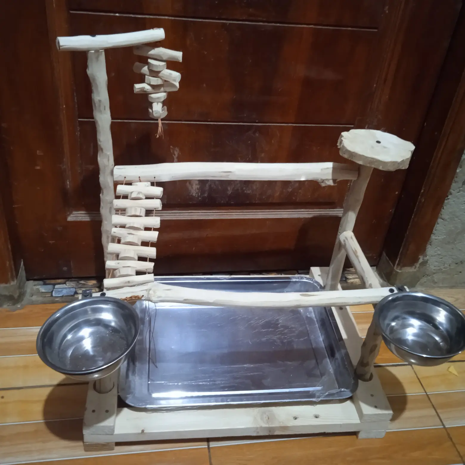 Tangkringan Pangkringan kayu kopi untuk parkit, parrot