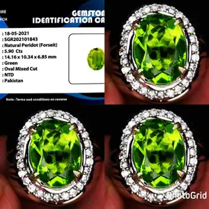 Natural Green Peridot Forsterite Top Luster Pakistan Cuting + Memo Sgr