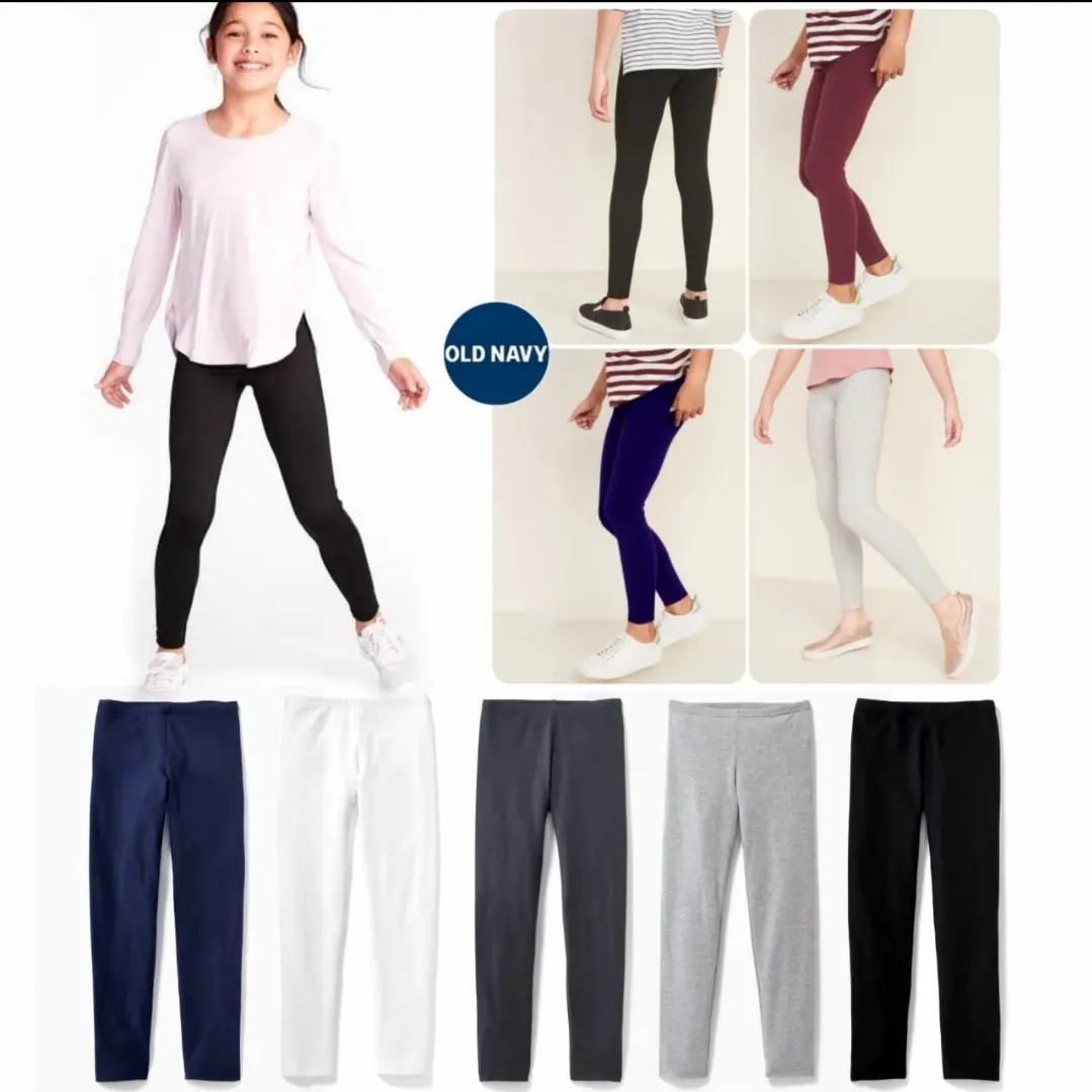 Legging Old Nav* Anak Remaja 5 - 16 Tahun Polos Full Panjang