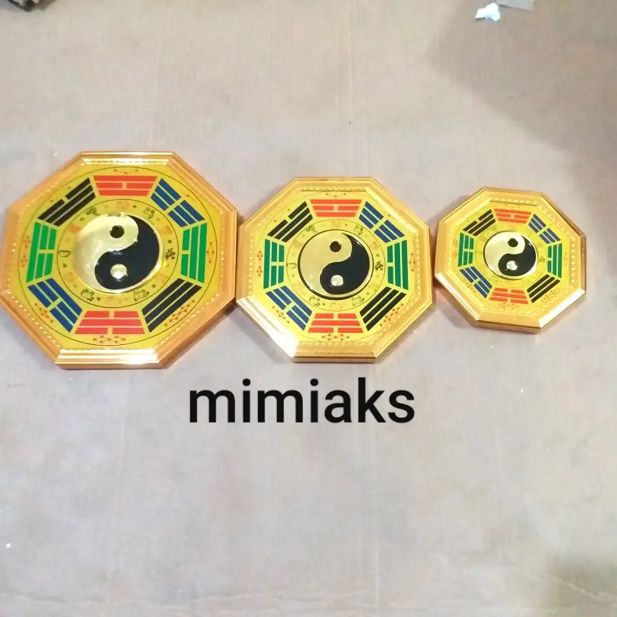 Kaca Ba Gua Patkua Yin Yang Fengshui 8in