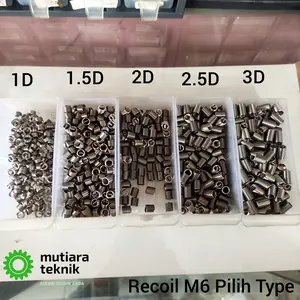 Recoil M6 Type 1D 1.5D 2D 2.5D 3D Pilih Type Drat Baut 10 Stainless