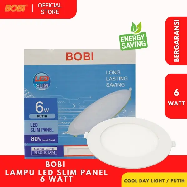 Gambar LAMPU LED SLIM PANEL BOBI - Bola Lampu - Bohlam - LAMPUSLIM6W dari BOBI SHOP Kota Administrasi Jakarta Utara 4 Tokopedia