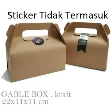 GB07 Gable 22x11x11 cm Box Dessert Jar Toples 250 gr Isi 2 kotak