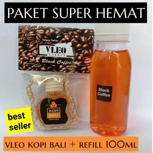 PROMO PAKET HEMAT(PARFUM BOTOL APEL VLEO+ REFILL 100ml) BLACK COFFE