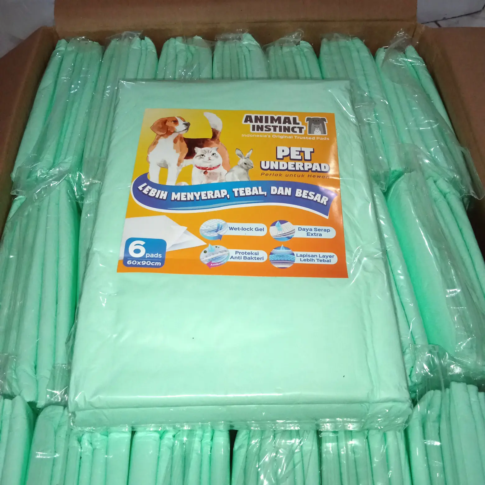 underpad 60x90 isi 6 under pad alas kandang