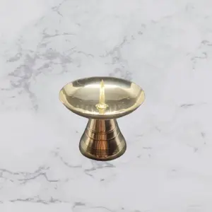 Tempat Lilin Kuningan Motif Parabola 01 / Candle Holder