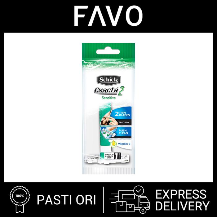 Gambar Pisau Cukur Schick Exacta 2 for Sensitive Skin - 1 Razor dari FAVO Official Store Kota Administrasi Jakarta Selatan Tokopedia