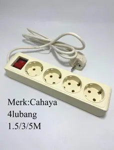 STOP KONTAK + KABEL 4 LUBANG 5 METER 5M COLOKAN LISTRIK STOPKONTAK