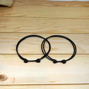 Gelang Tali Korea Pria Wanita Warna Hitam Ukuran 1,5mm