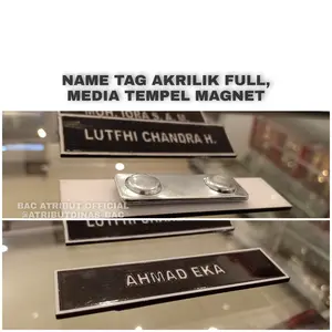 NAME TAG//NAMA DADA FULL AKRILIK MEDIA TEMPEL MAGNET