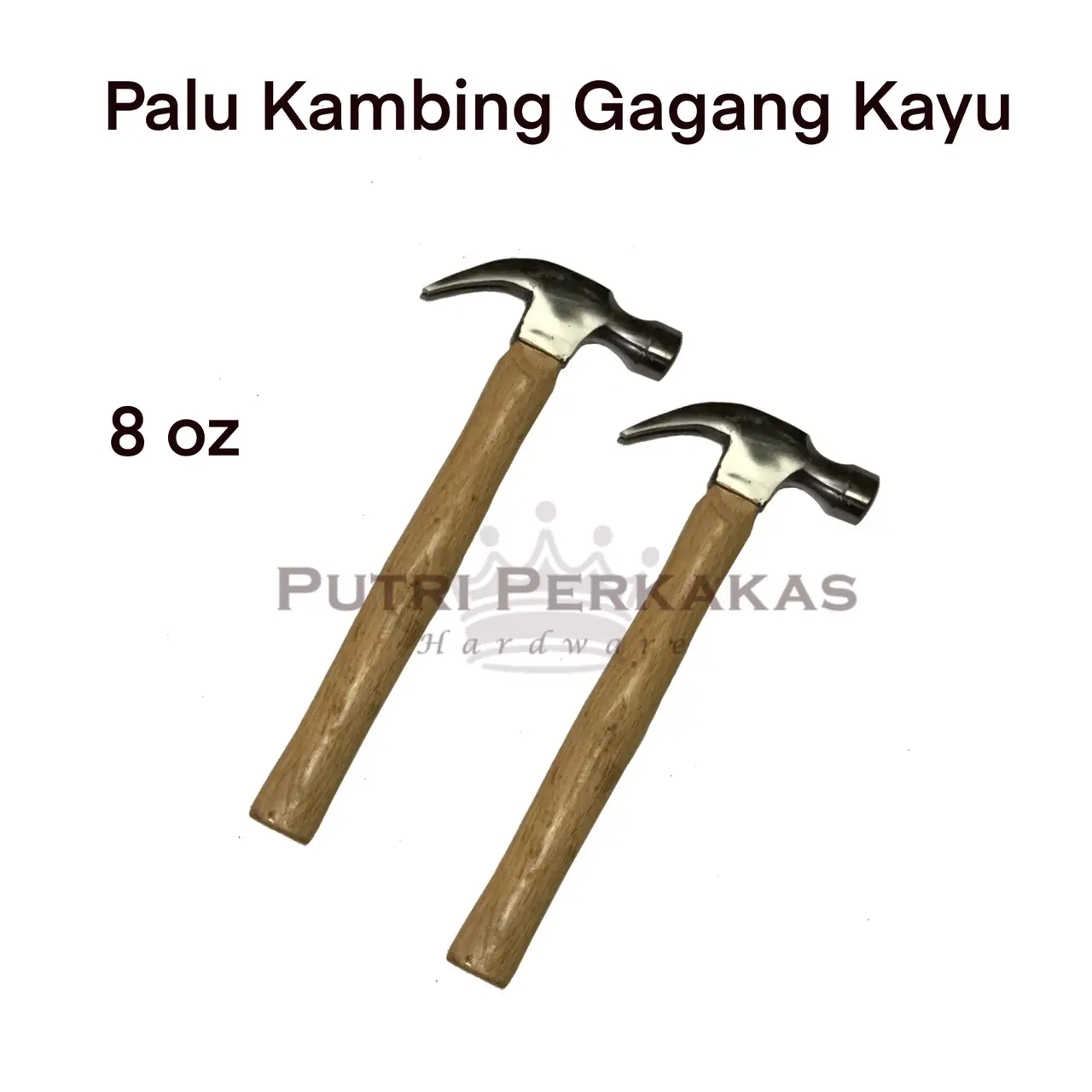 Palu Kambing Gagang Kayu 8 oz
