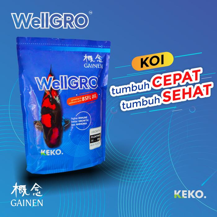 Gambar Pakan Koi - WELLGRO Growth 2 Kg (M) - Floating dari Keko Koi Kota Bekasi Tokopedia