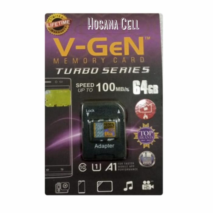 Gambar Memory Vgen 64GB Class 10+adapter dari hsnolshop_NEW Kota Depok Tokopedia