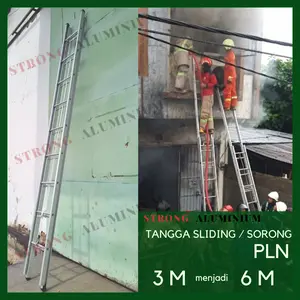 Tangga Sorong PLN 6 M JUMBO - Tinggi 3 Meter tarik menjadi 6 Meter