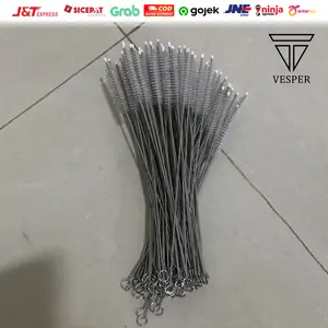 Sikat sedotan stainless panjang 23cm
