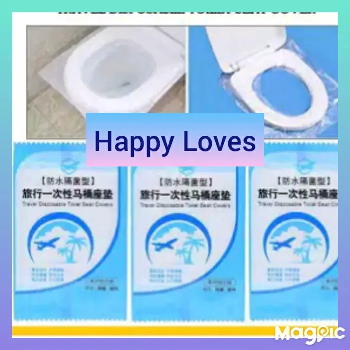 Travel toilet seat cover plastic /alas duduk kloset toilet plastik 0