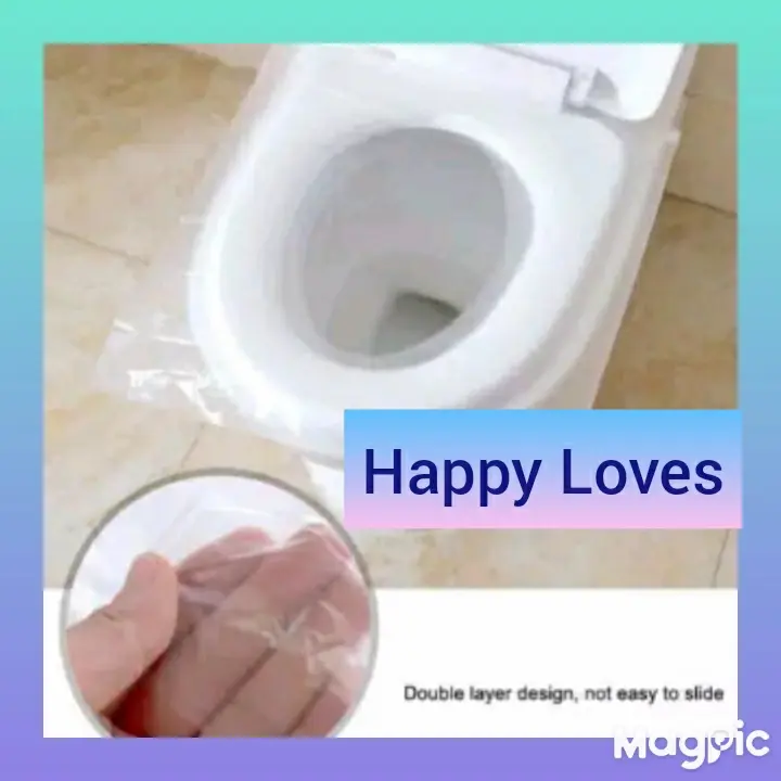 Travel toilet seat cover plastic /alas duduk kloset toilet plastik 4