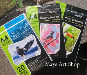 Murah Photo Paper A4 Glossy Waterproof 210 gsm 185gsm Kertas Foto VTEC