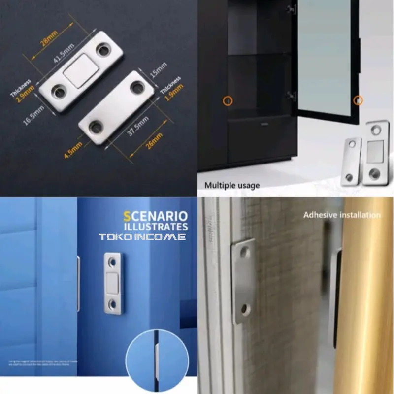 Magnet Plat Kuat Penutup Pintu / Magnetic Door Closer Catches Strong 3