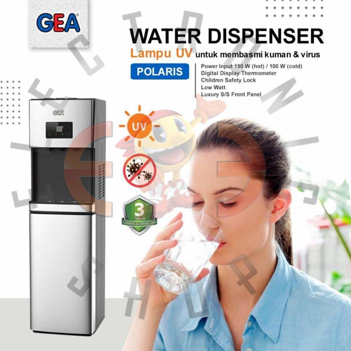 Gambar Gea Polaris Water Dispenser With Uv Lamp & Digital Display Temperature dari E Three Shop Kota Administrasi Jakarta Utara Tokopedia