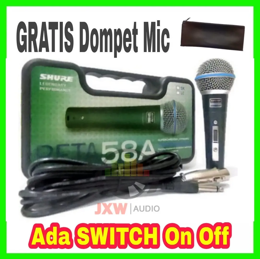 MIC KABEL SHURE BETA 58 SK KOPER / MIC SHURE KABEL BETA58 SK KOPER