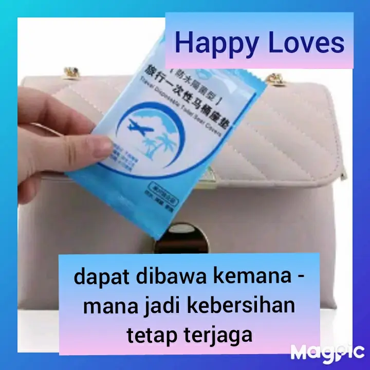 Travel toilet seat cover plastic /alas duduk kloset toilet plastik 1