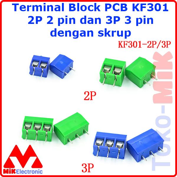 KF-301 TERMINAL BLOCK PCB 2 PIN KF-301-2P 3 PIN KF-301-3P Skrup - Shop ...