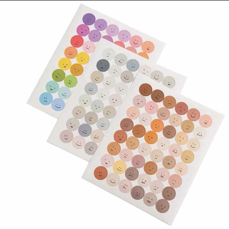 STICKER BULAT EMO MOOD WARNA WARNI 2