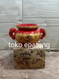 hio lo / hiolo leluhur / hiolo co sien - keramik - 5 inch - merah