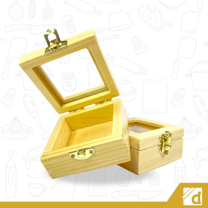 Gambar DADALALA Ring Box / Kotak Cincin Model Kotak Kayu Pinus Ukuran 9x9x4 dari Dadalala Kota Malang Tokopedia