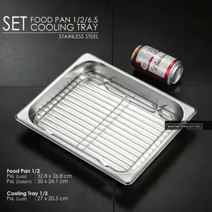 Cooling Tray SET Food Pan 1/2 Tatakan Peniris Minyak Panggangan