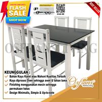 Gambar TERLARIS SET MEJA MAKAN KAYU MILANI - KHUSUS JABODETABEK - dari Osfrans Home Living Kab. Tangerang 1 Tokopedia