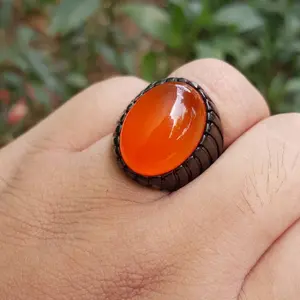 Batu Cincin Natural Red Raflesia kristal Tembus Bodyglass