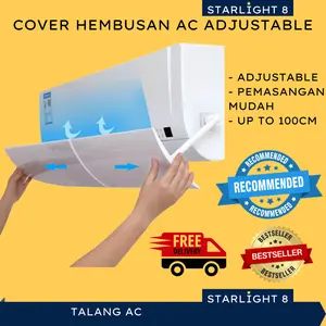 Cover Penutup hembusan Angin Talang AC Adjustable Bagus up to 2PK