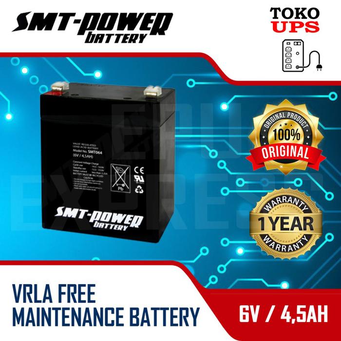 Gambar Battery SMT 6V 4,5AH Emergency Lampu Aki Kering SMT 6V 4.5AH dari TokoUPS Kota Administrasi Jakarta Pusat Tokopedia