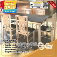 Gambar TERLARIS SET MEJA MAKAN KAYU MILANI - KHUSUS JABODETABEK - dari Osfrans Home Living Kab. Tangerang 4 Tokopedia