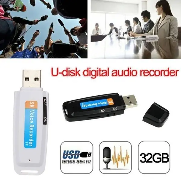 SPY FLASHDISK USB Voice Recorder FD Alat Perekam Suara - Hitam