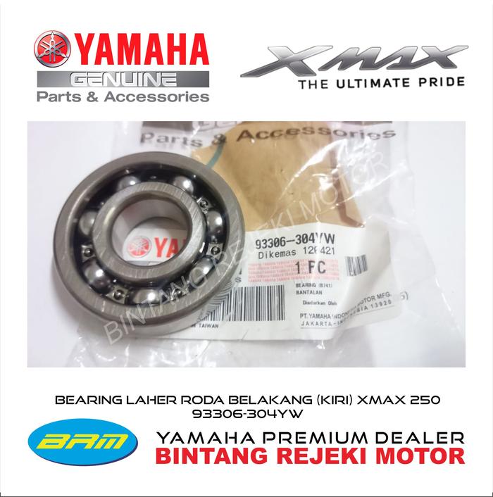 Gambar BEARING LAHER RODA BELAKANG (KIRI) XMAX 250 93306-304YW dari Yamaha Bintang Rejeki Motor Kab. Bandung Tokopedia