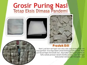 SK - 1 LEMBAR 65X65CM Kain Puring Nasi / Saringan Tahu Kukusan Beras